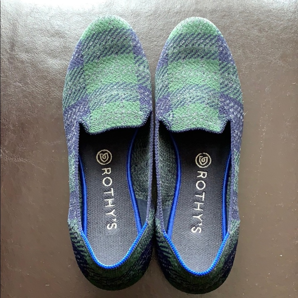 Rothys 9.5 Forest Tartan Plaid Loafer